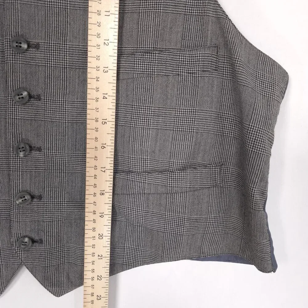 BROOKS BROTHERS Golden Fleece 3pc Suit 43SH Jacket Vest Pants 34x25 Wool USA VTG